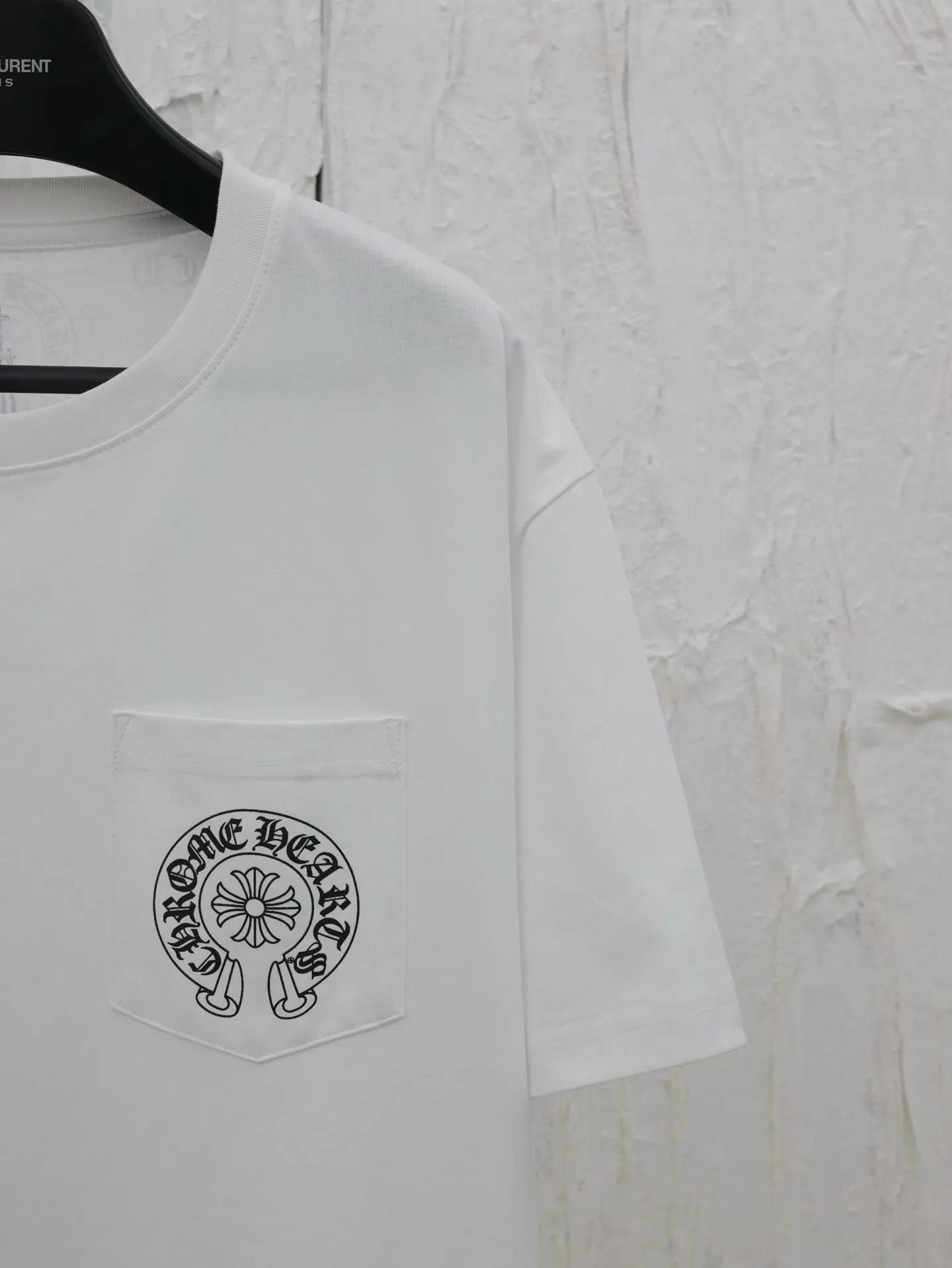 🅿️280 Come heart*/Cro Heart 25Ss short-sleeved T-shirt with full back printing. The fabric is made of 26-woven 200g cotton. The printing uses special imported slurry. Customized supporting accessories. Size: S/M/L